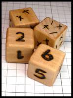 Dice : Dice - 6D - Wood Dice Woodburned - JA Collection Mar 2024